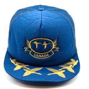 Vintage Canada Geese Embroidered Snapback Hat